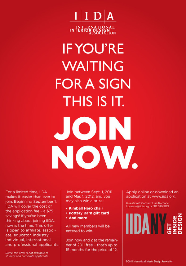 2011 IIDA MEMBERSHIP CAMPAIGN - CLICK FOR MORE INFO